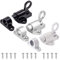 Iyowei 3 PCS Door Spring Bolt, Zinc Alloy Automatic Door Bolt Security Door Lock Slide Latch Spring Bounce Door Bolt with Screws for Window Door Shed Gate, Black White Silver Gray