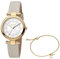 ESPRIT ES1L281L0035 Laila Beige Gold Set Uhr Damenuhr Leder 5 bar Analog beige