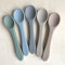 Minifolk Set of 5 Silicone Baby/Toddler Feeding Spoons | Baby Essentials | Weaning Spoons | Dishwasher Safe (Ocean Set)