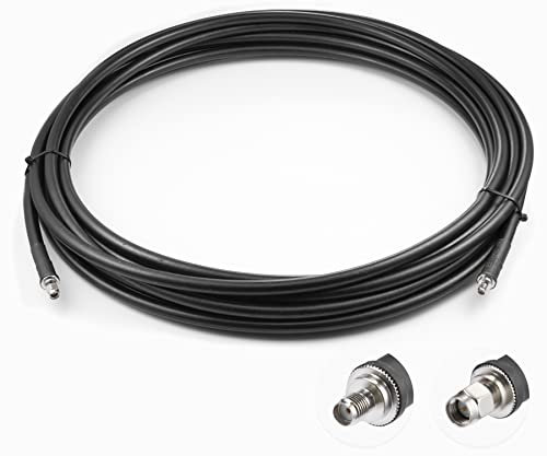 Vecys Cable SMA Macho a SMA Hembra Bulkhead VLMR400 32.8ft /10M RF Cable Coaxial para Enrutador Antena Potenciador de Señal Adaptador Inalámbrico