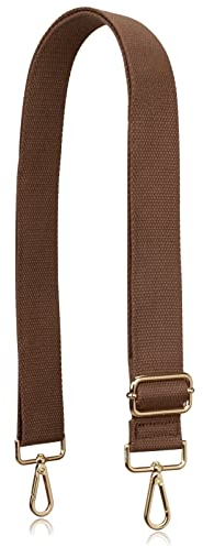 A ALLZEDREAM Purse Straps Replacement Crossbody Bags Handbag Wide Canvas Adjustable (Brown S)