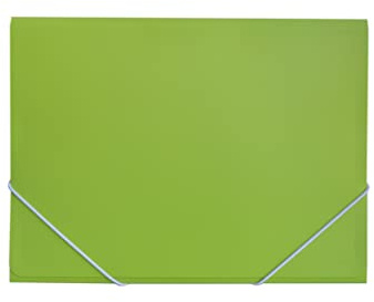 Vital Colors Gummizugmappe A3, 100 % recycelbar, ideal für Zeichnungen, Plakate und Poster, Verschluss mit runden Gummibändern von Office Box, Ref. 51518 (grün)