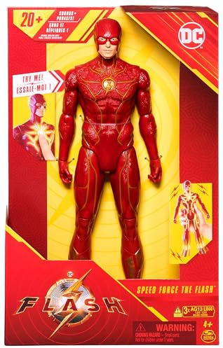 DC Comics, Speed Force The Flash 30,5 cm Actionfigur, Lichter und 20+ Sounds, The Flash Movie Collectible, Kinderspielzeug für Jungen und Mädchen ab 4 Jahren