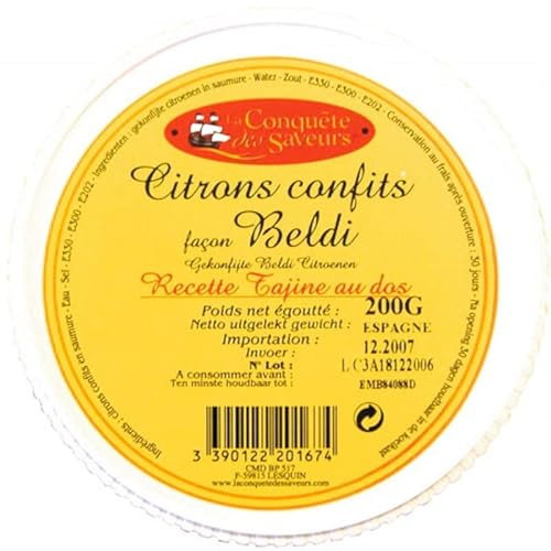 LA CONQUÊTE DES SAVEURS - CITRONS CONFITS FAÇON BELDI 200G - LOT DE 3