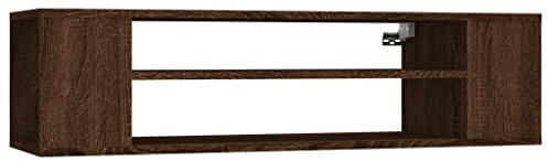 vidaXL Armoire TV Suspendue, Support Télé avec Compartiments, Meuble de Rangement Mural Salon Salle de Séjour, Chêne Marron Bois d'Ingénierie