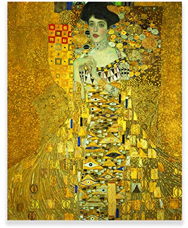 Porträt von Adele Bloch-Bauer I 1907 von Gustav Klimt Wandkunst – Impressionistische Kunstposter, Porträt, Wanddekoration, Gustav Klimt, Poster, Bilddrucke, Kunstwerk für Schlafzimmer, Büro,