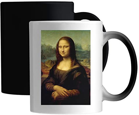 Mona Lisa - Taza mágica de cerámica, color blanco