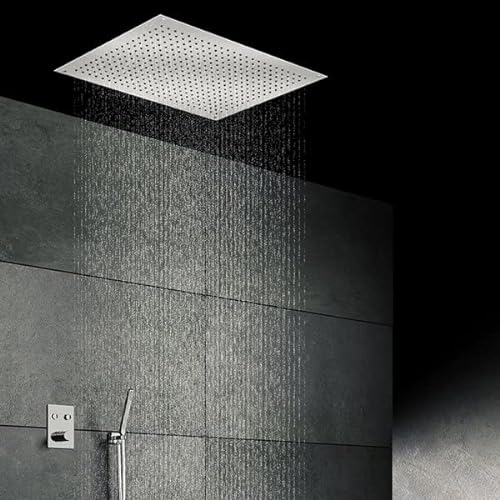 Steinberg Relax Rain Kopfbrause, Deckeneinbau, Easy-Clean, 750x550mm, 39067, Farbe: Edelstahl gebürstet