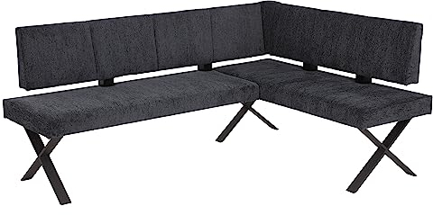 DEINE TANTE EMMA 920805FS2 Eckbank Marion Sitzbank anthrazit grau re/li montierbar ca. 140 x 200 cm