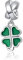 Alstiva Grün Vierblättrige Blatt Charm-Anhänger 925 Sterling Silber 5A Zirkonia Charm Anhänger für Armband Charm Bead Pendant für Europäische Armbänder Halsketten Schmuck Geschenk für Damen Frauen