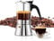 YOLIFE Induction Moka Pot, 4 Cup/ 5.4 oz Crystal Glass Top Stovetop & Stainless Steel Espresso Maker with Pressure Valve, Classic Italian Coffee Maker (160ml)
