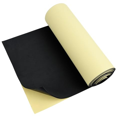 HoaaiGo Rouleau de Mousse Auto Adhésive, 200x30cm Coussinets en Mousse EVA, 3 mm Feuilles de Mousse, Rembourrage en Mousse pour Armoires Artisanat Voiture Protection des Meubles (Noir)