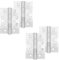 Decoranddecor Door Hinges Internal - Fire Rated - 4inc / 102mm - Ball Bearing - Steel - Polished Chrome - 2 Pairs