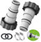 Zkaoai Lot de 2 adaptateurs de tuyau de piscine A avec filetage intérieur - Adaptateur de tuyau pour pompe - Adaptateur de tuyau de piscine - 32 mm et 38 mm - Compatible avec les tuyaux de piscine