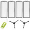 4 Stück Hepa Filter Kompatibel mit Roborock Q5 Max+/Q7 Max/ Q7 Max+/ Q7/ Q7+/ Q8 Max/ Q8 Max+/Q5 Pro/ Q5 Pro+/ T8 Roboter,2 Seitenbürsten Ersatzteile Zubehör für Roborock Staubsauger