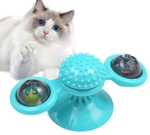 Spinnendes Katzenspielzeug - Katzenspielzeug, Interaktives Katzenspielzeug | Lustiges Katzenspielzeug Katzen-Spinner-ÜBungsspielzeug, Windmühle Katzenspielzeug Für Kleine, Mittelgroße Große Katzen