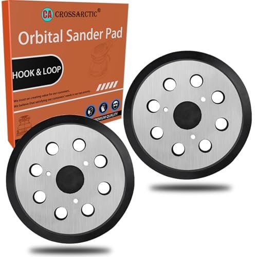 Crossarctic Replacement Backing Pad for Makita, 2-Pack 5 Hook and Loop Random Orbit Sander Pads Compatible with Makita BO5010 BO5030K BO5031K BO5041K 743081-8/743051-7