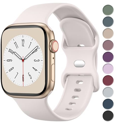 Wanme Compatibles con Correa Apple Watch 38mm 40mm 41mm 42mm 44mm 45mm 49mm 46mm, Correas de Silicona, Pulseras de Repuesto Deportiva Impermeable para iWatch Series 10 9 Ultra 8 7 6 5 4 3 2 1 SE