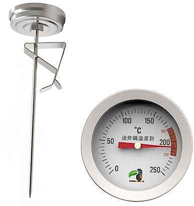 Garneck Termómetro De Aceite 304 Inoxidable Medidor De Temperatura De Dulces Detector De Temperatura Para Mermelada y Jarabe