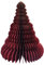 3X Papier-Weihnachtsbaum Maroon, 30 cm - Magnetverschluss | 3D Tannenbaum-Deko | Hochwertige Weihnachtsdekoration aus Pappe für Tisch und Fenster | Premium Qualität - pajoma®
