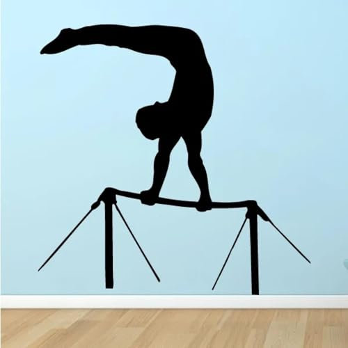 GZGZG Turnen Reck Wandaufkleber Sport Wandaufkleber für Jungen Schlafzimmer Wohnzimmer Gymnastik Gym Wandtattoo