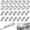 28 Piezas Abrazadera de Cable de Acero, 14 Piezas M3 Abrazaderas para Cable de Acero con 14 Piezas M3 Guardacabos, Clip de Cable de Acero para Cable De Kit de Suspensión de Cuerda Tendedero