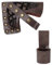 FURPHI Medieval Hatchet Sheath Faux Leather Axe Head Cover with Belt Loop Outdoor Camping Axe Blade Protection (Brown)
