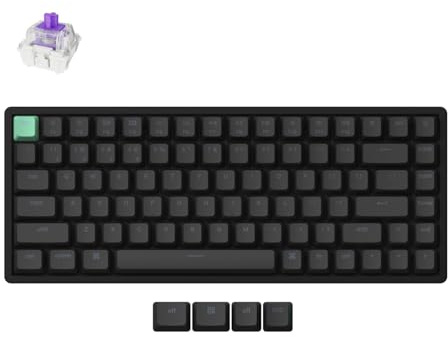 Keychron K2 HE 75% TKL ANSI Wireless Mechanische Tastatur mit Magnet-Schaltern & Hot-Swap - Aluminiumrahmen, Bluetooth/2.4GHz/USB-C RGB-Beleuchtung QMK-Programmierung für Mac/Win