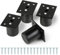 Qacpahucy 4 Pièces Pied de Meuble 5 cm Pied Meuble Pied Canapé Pouces Pieds de Meubles Réglables pour Tables chaises canapés armoires étagères en Alliage d'aluminium avec vis (Noir