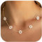 TINGN Kette Halsketten Damen Gold, 14K Vergoldete Halskette mit Perlen Blumen Anhänger Ketten Mädchen Stapelbare Halskette Blumen Kette Personalisierte Geburtstagsgeschenk für Frauen Mädchen Kinder