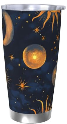 ASDJHFABKY Celestial Stars Car Cup Stars Travel Mug Constellations Stainless Steel Cup for College Students 8.7X11.2CM