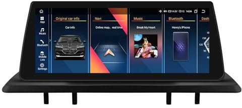 Android 14 Double Din Car Stereo 10.33 Inch Touch Screen Car Radio For BMW 1 Series E81 E82 E87 E88 2006-2012 With Bluetooth FM WiFi SWC Android Auto Carplay GPS Navigation AHD Reverse Camera(Y300 6+1