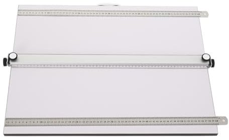 Lfhelper A2 Zeichenbrett, 60x45cm Professionelles Zeichenplatte mit Paralleler Bewegungsstange und 2 Druck Streifen, Tragbare Zeichentisch mit Stützbeine für Architekten, Ingenieur und Studenten