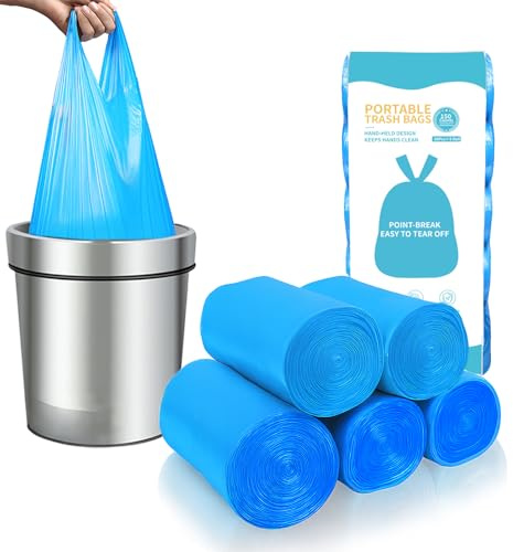 MakMeFre 15L 150pk Blue handle Bin Bags Heavy Duty Household Waste Bag | Kitchen Tall Reinforced Leakproof Trash Garbage Bags