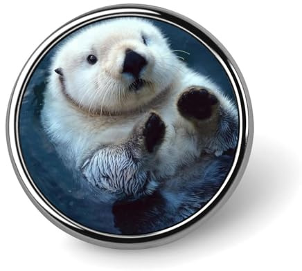 Button-Abzeichen, 2,5 cm, Metall, rund, Anstecknadeln, weiße Otter-Buttons, Anstecker, motivierende Broschen, Anstecknadeln für Kleidung, Hutdekoration, Kostüm, Rucksäcke, Zubehör