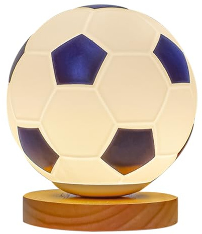Generisch Fußball-Schreibtischlampe – 22 X 20 X 20 Cm, Moderne LED-Tischleuchte, Kreative Nachtlampe, Verstellbare Nachttischbeleuchtung, Dekorative Leselampe | Kompakte Energiesparende Leuchte Für