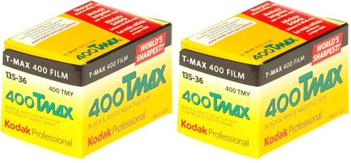 Kodak TMAX Pellicule Photo Négatif Noir&Blanc 135 (36 mm) ISO 400 36poses (Lot de 2)