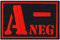 A NEG Blutgruppe Negativ Military Survivor Biker Rotkreuz Abzeichen Aufnäher