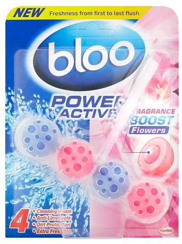 Bloo Power Active Toilet Rim Block, 50 g, Flowers