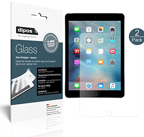 dipos I 2X Protector de Pantalla Mate Compatible con Apple iPad Air/Air 2 / Pro 9.7 Vidrio Flexible Cristal Proteccion 9H