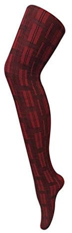 Sock Snob - Ladies Thick Coloured 80 Denier Opaque Patterned Winter Fashion Tights (8-14 UK 36/42, Skye Red)