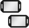 Kurtzy Miroir Coiffeur Portable Léger (Lot de 2) – Miroir Barbier en Mousse Noir - Ideal pour Salons et Esthéticiennes – Miroir Portable Double Face – Miroir Pour Visualiser les Coupes par l’Arrière