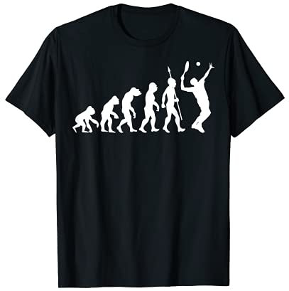 Tennis Evolution Tennisspieler Tennisschläger Sport Sportler T-Shirt