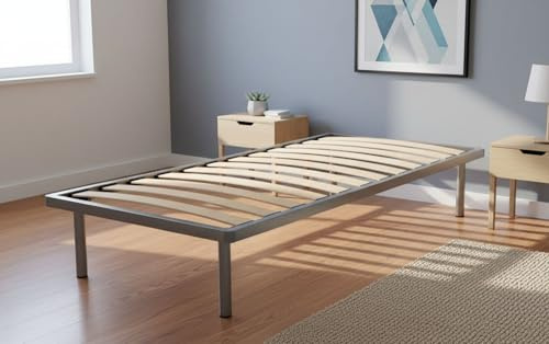 Talamo Italia - Talamo Italia Orthopädisches Bettgestell mit 14 Latten, geeignet für Einzelbett, Made in Italy, Bettgestell aus Birkensperrholz, cm 90x200h34