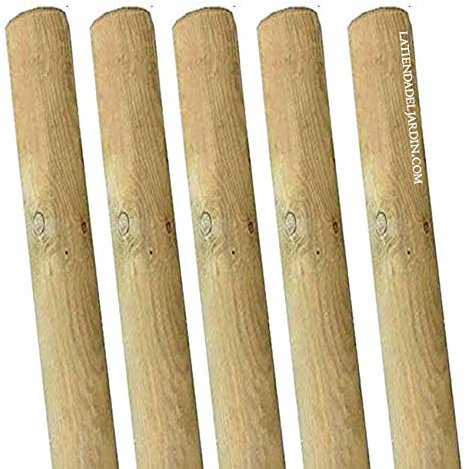 Suinga - Pack 5 x Poteaux Tuteurs en Bois sans Pointe, 150 cm de Long, diamètre 10 cm. Support pour Les Arbres. Construction de clôtures, enclos, pergolas, Agriculture.