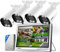 SANSCO Wireless CCTV Camera System with 12 Screen Monitor, 16CH NVR Recorder Systems 1TB Hard Drive, 2x 4MP Dual lens PTZ Outdoor WiFi IP Cameras, Color Night Vision, Human Detection