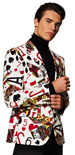 OppoSuits Tiger Royale Herren-Blazer - perfekt für besondere Partys - goldene Pailletten - Stilvolle, Hochwertige Jacke