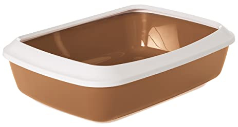 Katzenklo+Rand Iriz50 NO.braun 50x37x14cm