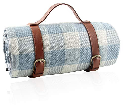 Esportic Picknickdecke, 150 x 200 cm, Picknickdecke, Stranddecke, Anti-Sand, groß, faltbar, tragbar, wasserdicht, für Garten, Camping, Strand (A)
