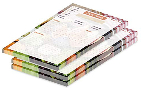 PRICARO Rezeptblock French Salad, A4, 25 Blatt, 3 Stück